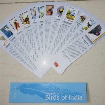 Bookmarks Depicting Stamps Birds of India Theme - Set 1
