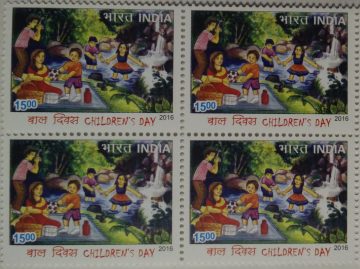 Childen's Day Picnic (Block of 4 stamp)