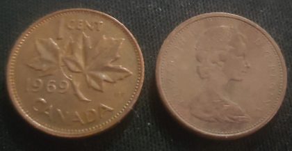 1 Cent Canada 1969 Elizabeth II D.G Regina (used) | Indian Postage Stamps | Indian Coins | Old Indian Currency | Rare Indian Coins | Numismatic Collection India