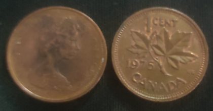 1 Cent Canada 1975 Elizabeth II D.G Regina (used) | Indian Postage Stamps | Indian Coins | Old Indian Currency | Rare Indian Coins | Numismatic Collection India