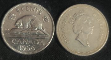 5 Cents Canada 1966 Elizabeth II D.G Regina