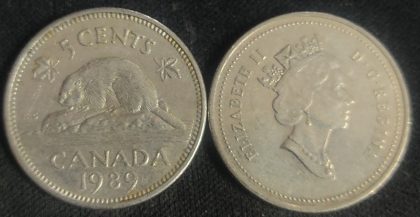 5 Cents Canada 1989 Elizabeth II D.G Regina | Indian Postage Stamps | Indian Coins | Old Indian Currency | Rare Indian Coins | Numismatic Collection India