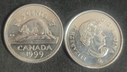 5 Cents Canada 1999 Elizabeth II D.G Regina | Indian Postage Stamps | Indian Coins | Old Indian Currency | Rare Indian Coins | Numismatic Collection India
