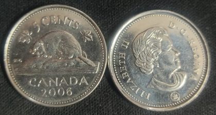 5 Cents Canada 2006 Elizabeth II D.G Regina | Indian Postage Stamps | Indian Coins | Old Indian Currency | Rare Indian Coins | Numismatic Collection India