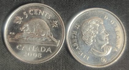 5 Cents Canada 2008 Elizabeth II D.G Regina | Indian Postage Stamps | Indian Coins | Old Indian Currency | Rare Indian Coins | Numismatic Collection India