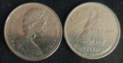 10 Cents Canada 1975 Elizabeth II D.G Regina | Indian Postage Stamps | Indian Coins | Old Indian Currency | Rare Indian Coins | Numismatic Collection India