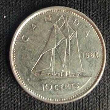 10 Cents Canada 1988 Elizabeth II D.G Regina