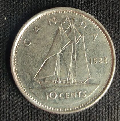 10 Cents Canada 1988 Elizabeth II D.G Regina | Indian Postage Stamps | Indian Coins | Old Indian Currency | Rare Indian Coins | Numismatic Collection India