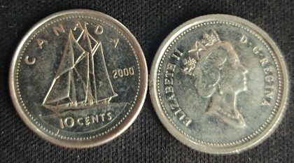10 Cents Canada 2000 Elizabeth II D.G Regina | Indian Postage Stamps | Indian Coins | Old Indian Currency | Rare Indian Coins | Numismatic Collection India