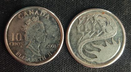 10 Cents Canada 2001 Elizabeth II D.G Regina | Indian Postage Stamps | Indian Coins | Old Indian Currency | Rare Indian Coins | Numismatic Collection India