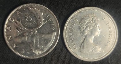 25 Cents Canada 1979 Elizabeth II D.G. Regina | Indian Postage Stamps | Indian Coins | Old Indian Currency | Rare Indian Coins | Numismatic Collection India