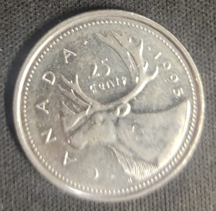 25 Cents Canada 1995 Elizabeth II D.G. Regina | Indian Postage Stamps | Indian Coins | Old Indian Currency | Rare Indian Coins | Numismatic Collection India