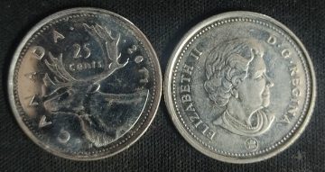 25 Cents Canada 2011 Elizabeth II D.G. Regina