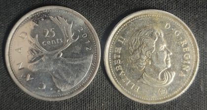25 Cents Canada 2012 Elizabeth II D.G. Regina | Indian Postage Stamps | Indian Coins | Old Indian Currency | Rare Indian Coins | Numismatic Collection India