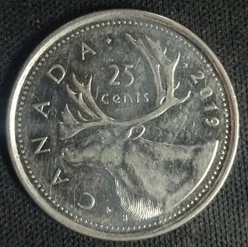 25 Cents Canada 2019 Elizabeth II D.G. Regina