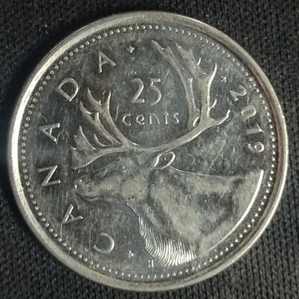25 Cents Canada 2019 Elizabeth II D.G. Regina | Indian Postage Stamps | Indian Coins | Old Indian Currency | Rare Indian Coins | Numismatic Collection India