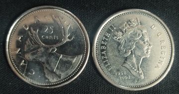 25 Cents Canada 1952-2002 Elizabeth II D.G. Regina