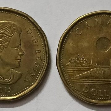 1 DOLLAR CANADA 2015 Elizabeth II D.G Regina (used)