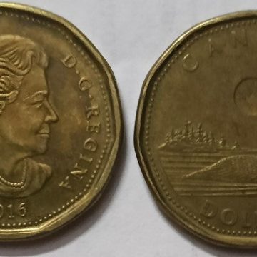 1 DOLLAR CANADA 2016 Elizabeth II D.G Regina (used)