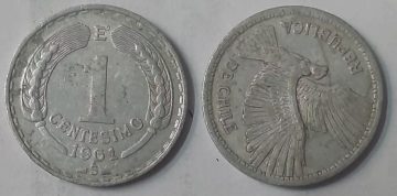 CHILE 1 CENT Coin 1961 (USED)
