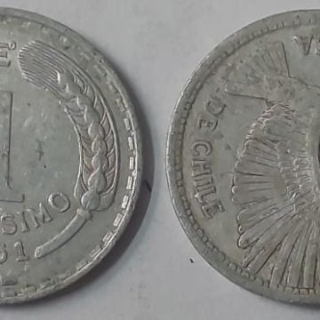 CHILE 1 CENT Coin 1961 (USED)