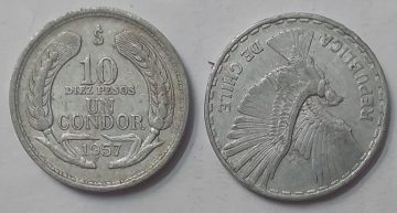CHILE  10 CENT  Coin 1957 (USED)