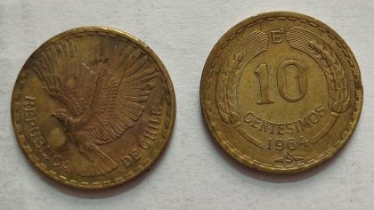 CHILE 10 CENT  Coin 1964 (USED) | Indian Postage Stamps | Indian Coins | Old Indian Currency | Rare Indian Coins | Numismatic Collection India