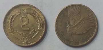 CHILE 2 CENT  Coin 1965 (USED)
