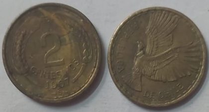 CHILE  2 CENT  Coin 1967 (USED) | Indian Postage Stamps | Indian Coins | Old Indian Currency | Rare Indian Coins | Numismatic Collection India