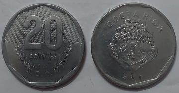 COASTARICA 20 Colonies 1985 (used)