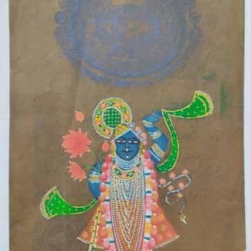 COURT FEE STAMP JAIPUR GOVERNMENT  4 ANNAS BALARAMA PAINTING