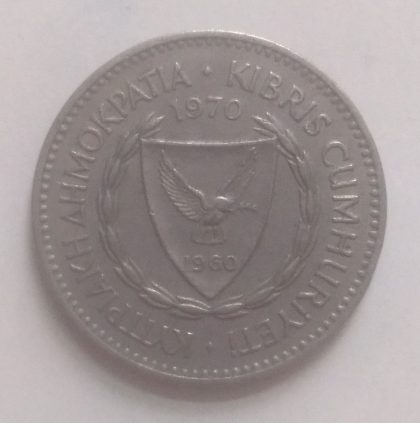 CYPRUS 50 MILS 1970(used) | Indian Postage Stamps | Indian Coins | Old Indian Currency | Rare Indian Coins | Numismatic Collection India