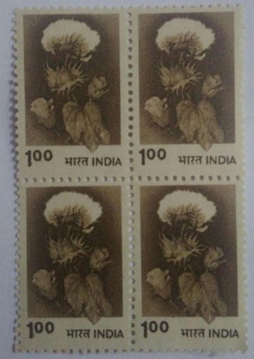 6th Series Hybrid Cotton -Rs.1(Df-Block of 4)