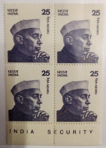 Jawahrlal Nehru -25(Df-Block of 4)