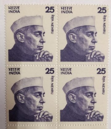 Jawahrlal Nehru -25(Df-Block of 4)