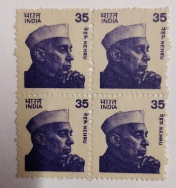 Jawahrlal Nehru -35(Df-Block of 4)