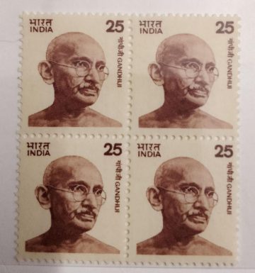 Mahatma Gandhi -25(Df-Block of 4)
