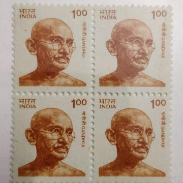 Mahatma Gandhi -Rs.1(Df-Block of 4)