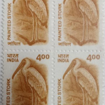 9th Series Painted Stock -Rs.4(Df-Block of 4)