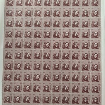 Definitive 11th Series M.S.Subbulakshmi Rs.3 (Stamp Full Sheet) - 100 Stamp