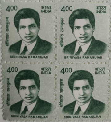 11th Series Srinivasa Ramanujan -Rs.4(Df-Block of 4)