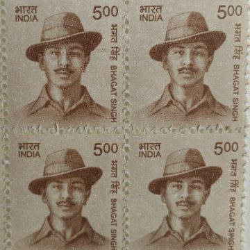 11th Series Bhagat Singh -Rs.5(Df-Block of 4)