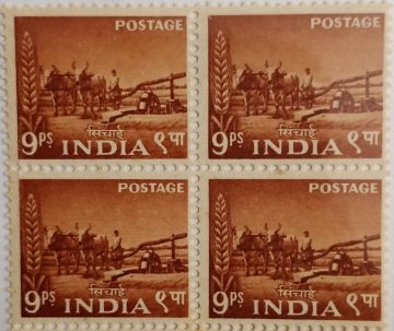 2nd Series Water Lifting by Persian Wheel -9p (Df-Block of 4)