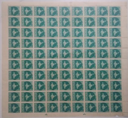 Definitive 3rd Series Star 1np (Stamp Full Sheet) - 90 Stamps | Indian Postage Stamps | Indian Coins | Old Indian Currency | Rare Indian Coins | Numismatic Collection India