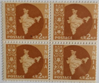 3rd Series Star -2np(Df-Block of 4) | Indian Postage Stamps | Indian Coins | Old Indian Currency | Rare Indian Coins | Numismatic Collection India