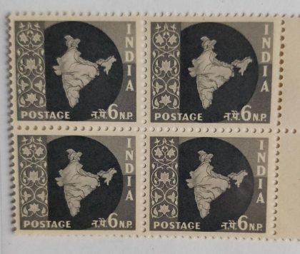 3rd series Ashokan -6np(Df-Block of 4) | Indian Postage Stamps | Indian Coins | Old Indian Currency | Rare Indian Coins | Numismatic Collection India