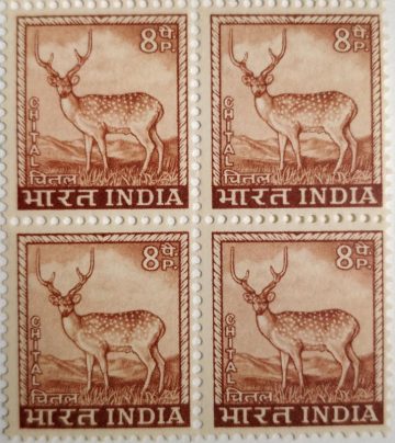4th Series Chittal (Spotted Deer) -8p(Df-Block of 4)