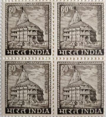 4th Series Somnath Temple -60p(Df-Block of 4)