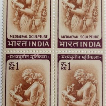 4th Series Mediaeval Sculpture  -1r(Df-Block of 4)