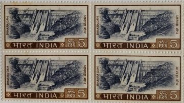 4th Series Bhakra Dam, Punjab -5r(Df-Block of 4)